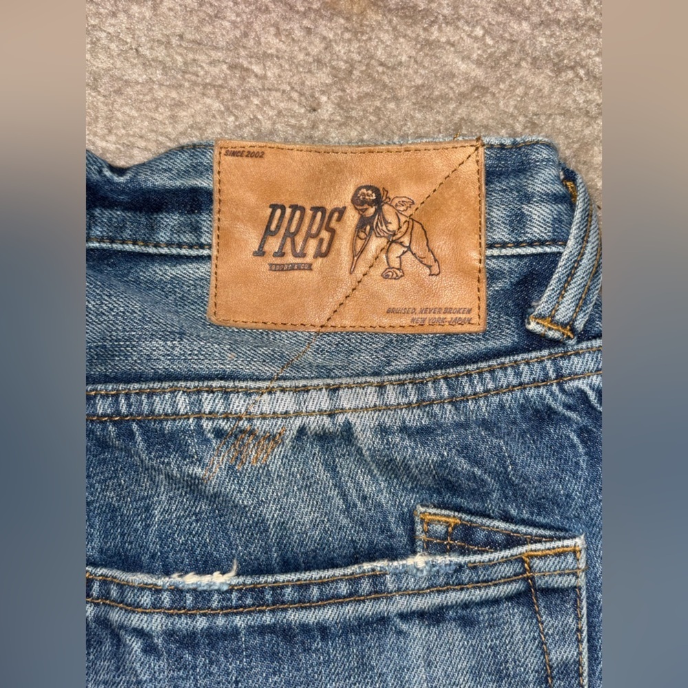 PRPS Jeans Mens 36 Selvedge Denim Faded Acid Wash Nice Wear Japanese Pit Rambler - Picture 9 of 13